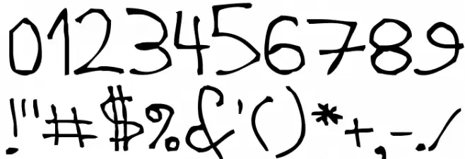 BPchildLefty Font OTHER CHARS