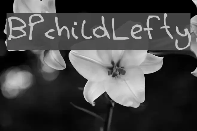 BPchildLefty Font examples