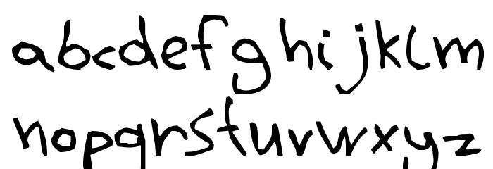 BPchildLefty Font LOWERCASE