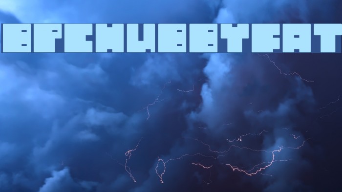 BPchubbyFat Font examples