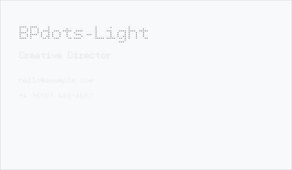 BPdots-Light Business Card