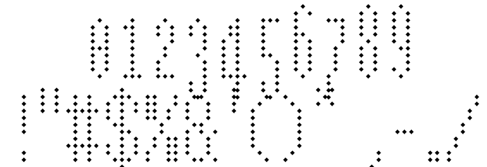 BPdotsCondensedDiamond Font OTHER CHARS