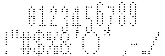 BPdotsCondensedDiamond Font OTHER CHARS