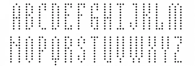 BPdotsCondensedDiamond Шрифта ВЕРХНИЙ