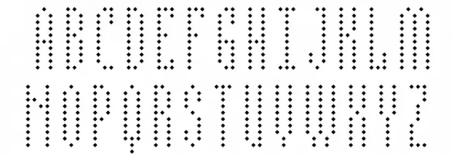BPdotsCondensedDiamond Шрифта ВЕРХНИЙ