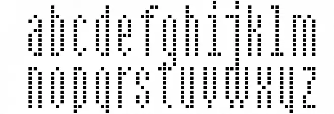 BPdotsCondensedSquare फ़ॉन्ट लोअरकेस