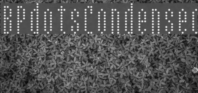 BPdotsCondensed Font examples
