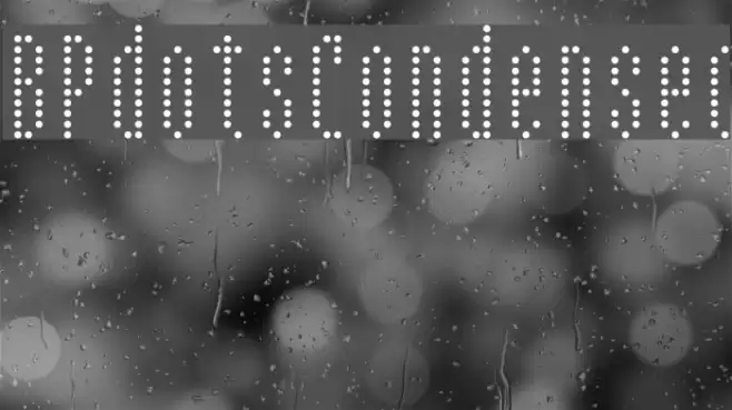 BPdotsCondensed Font examples
