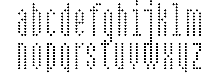 BPdotsCondensed Font LOWERCASE