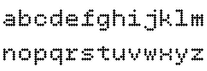 BPdotsDiamond-Bold Font LOWERCASE