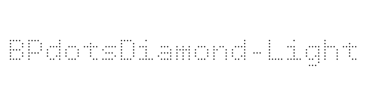 BPdotsDiamond-Light Font