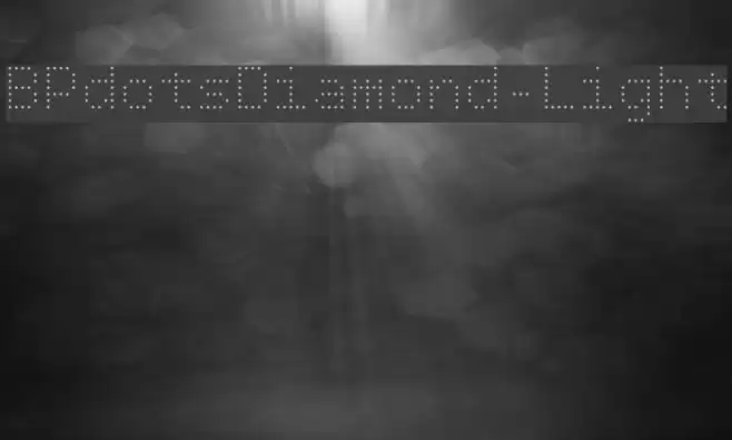 BPdotsDiamond-Light Font examples