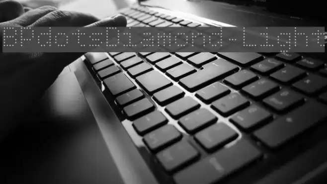 BPdotsDiamond-Light Font examples