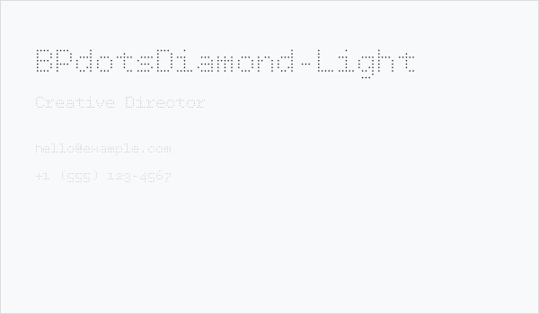 BPdotsDiamond-Light Business Card