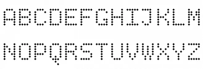 BPdotsDiamond Font Litere mari