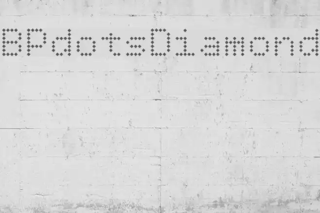 BPdotsDiamond Font examples