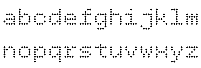 BPdotsDiamond Font LOWERCASE