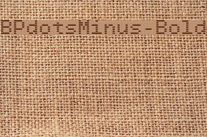 BPdotsMinus-Bold Fonte examples