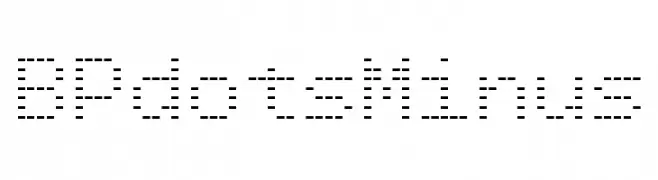 BPdotsMinus  免费字体下载