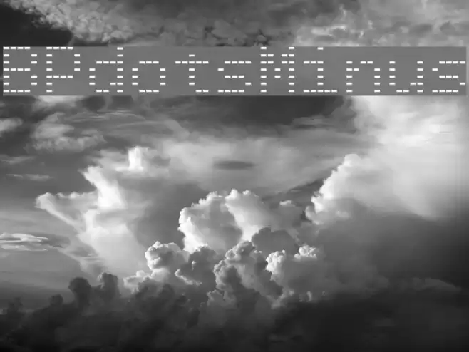 BPdotsMinus Font examples
