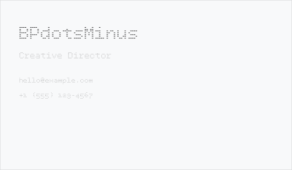 BPdotsMinus Business Card