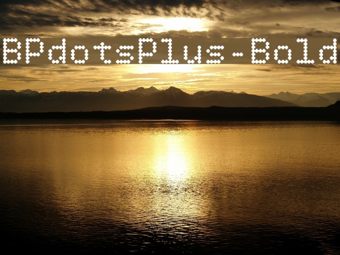 BPdotsPlus-Bold Font examples
