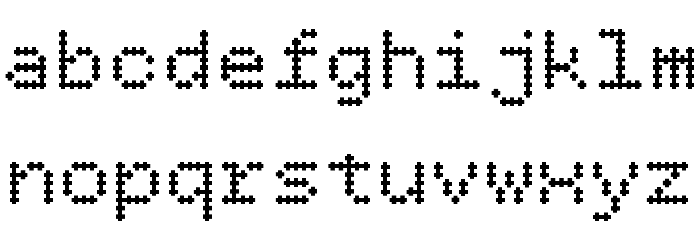 BPdotsPlus-Bold Font LOWERCASE