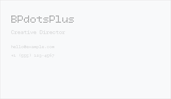 BPdotsPlus Business Card