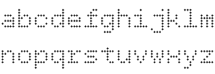 BPdotsPlus Font LOWERCASE