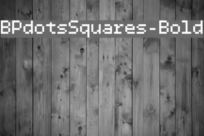 BPdotsSquares-Bold Font examples