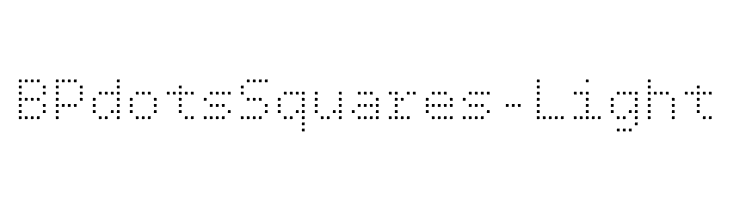 BPdotsSquares-Light  font caratteri gratis