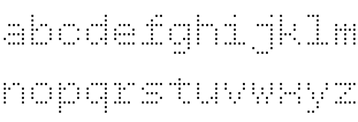 BPdotsSquares-Light Font LOWERCASE