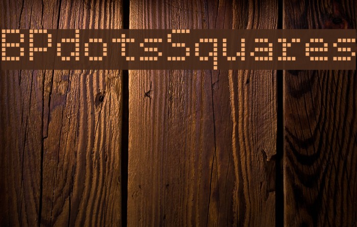BPdotsSquares Font examples