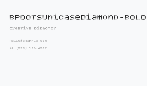 BPdotsUnicaseDiamond-Bold Business Card