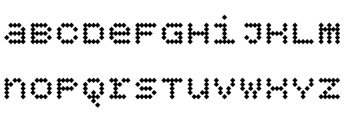 BPdotsUnicaseDiamond-Bold Font LOWERCASE