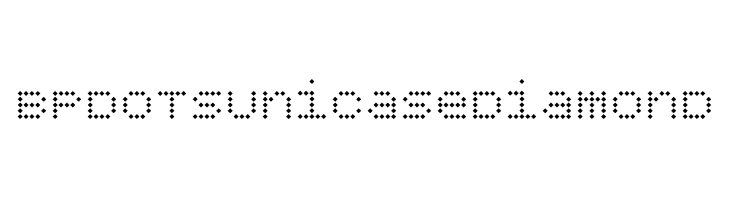 BPdotsUnicaseDiamond Font