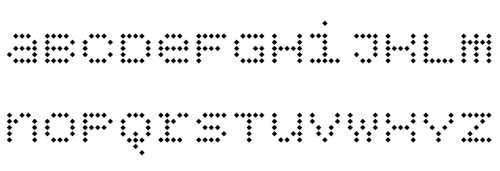 BPdotsUnicaseDiamond Font LOWERCASE