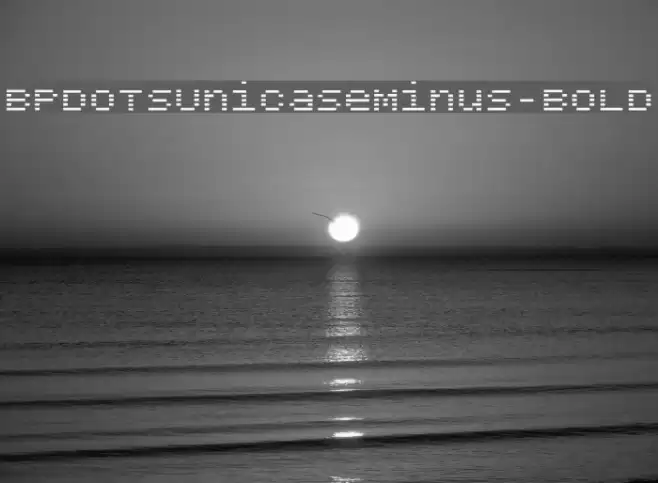 BPdotsUnicaseMinus-Bold Font examples