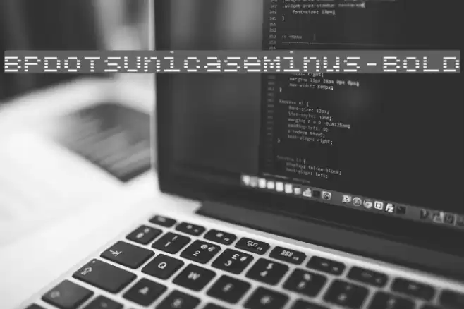 BPdotsUnicaseMinus-Bold Font examples