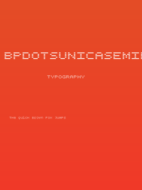 BPdotsUnicaseMinus-Bold Poster
