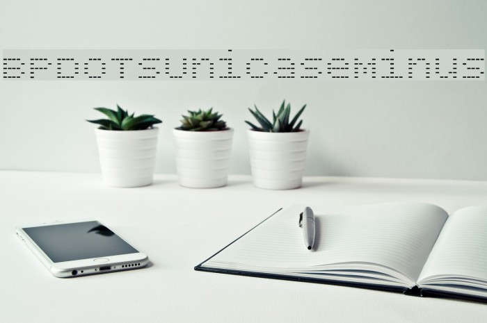 BPdotsUnicaseMinus Font examples