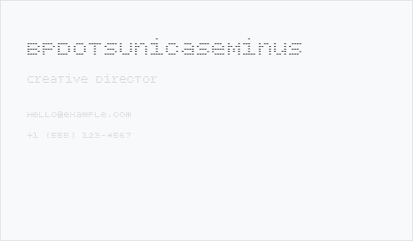 BPdotsUnicaseMinus Business Card
