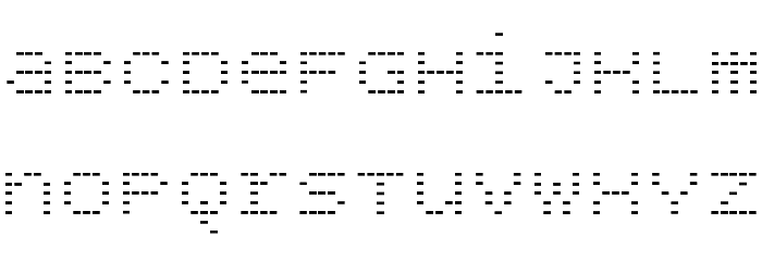 BPdotsUnicaseMinus Font LOWERCASE