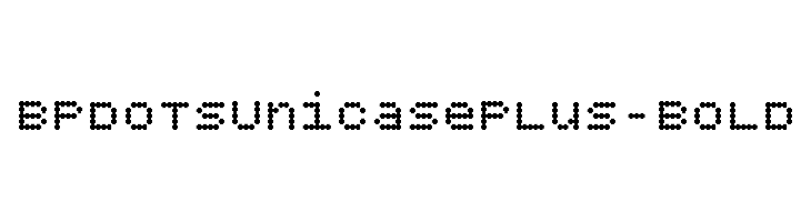 BPdotsUnicasePlus-Bold Font