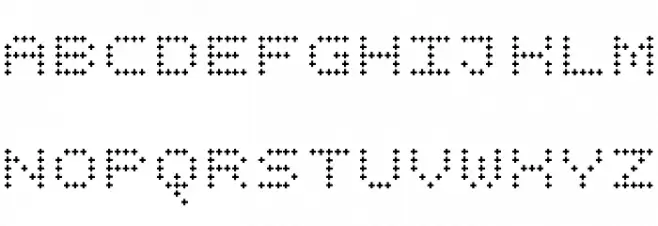BPdotsUnicasePlus Schriftart Groß