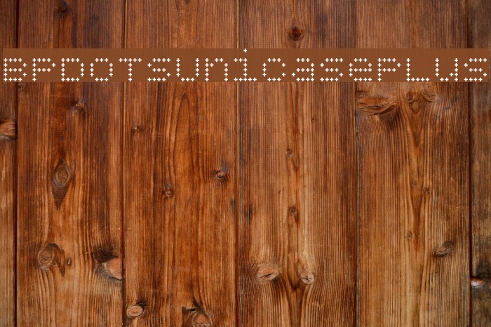 BPdotsUnicasePlus Font examples