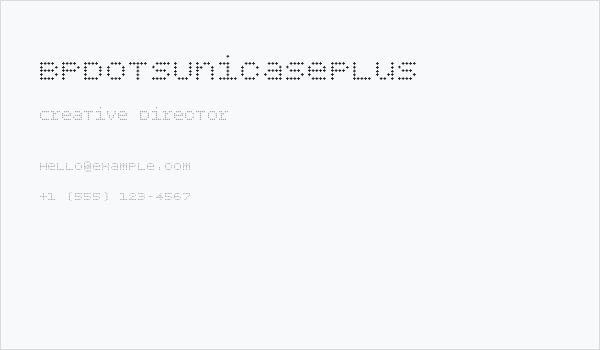 BPdotsUnicasePlus Business Card