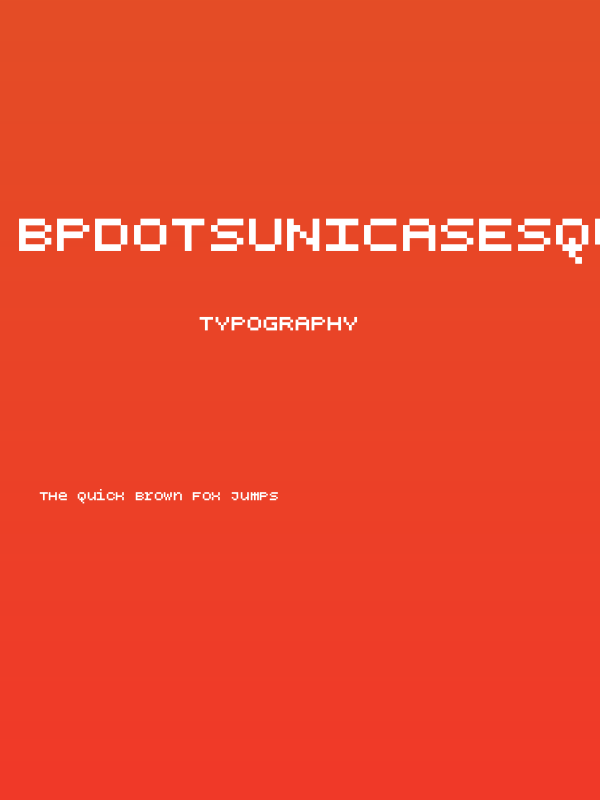 BPdotsUnicaseSquare-Bold Poster