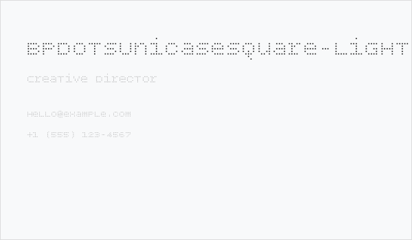 BPdotsUnicaseSquare-Light Business Card
