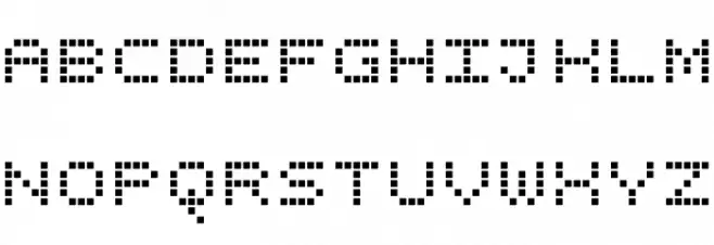 BPdotsUnicaseSquare Шрифта ВЕРХНИЙ